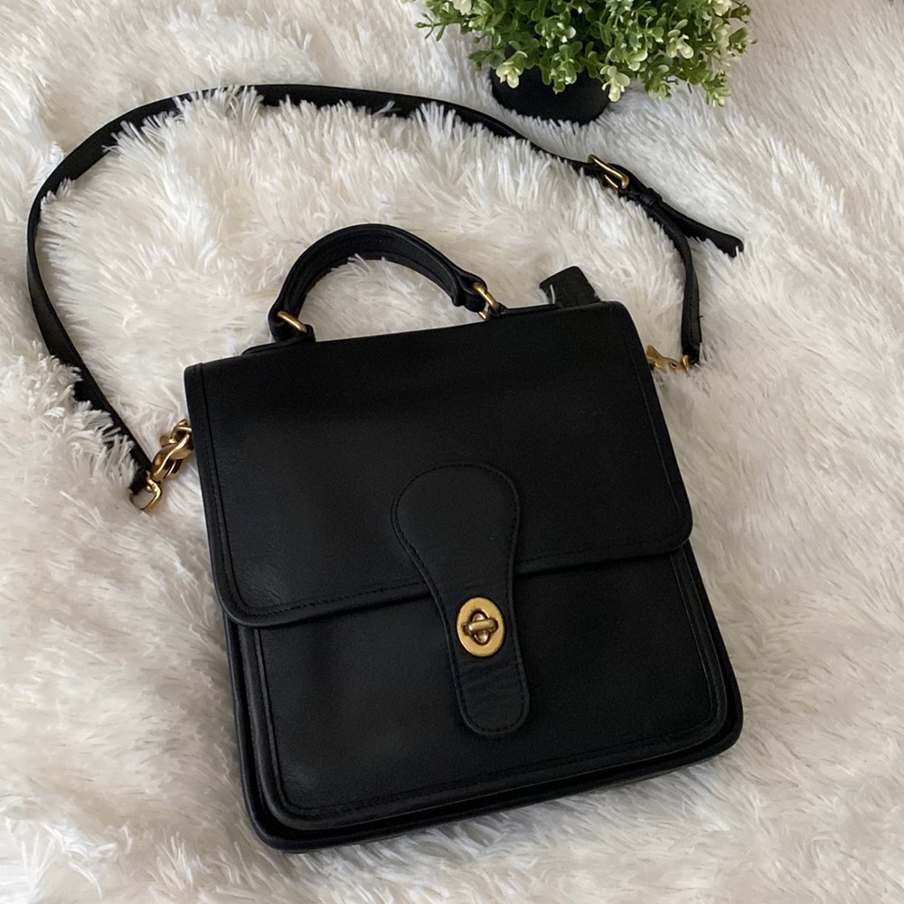 Coach Station Bag in Black  Leather style #5130